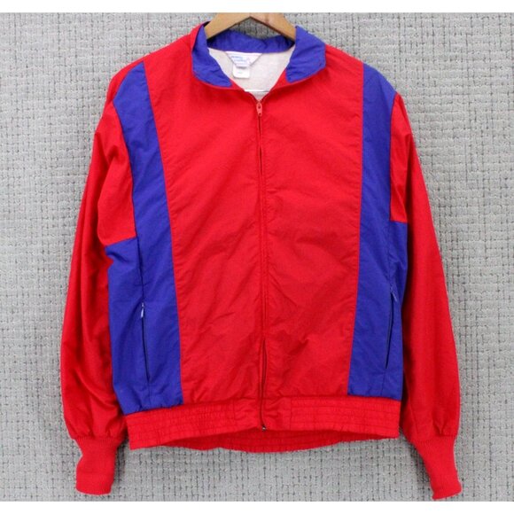 Moving Comfort Other - Moving Comfort Jacket Mens Large L Red & Blue Full Zip Retro Vintage 80s